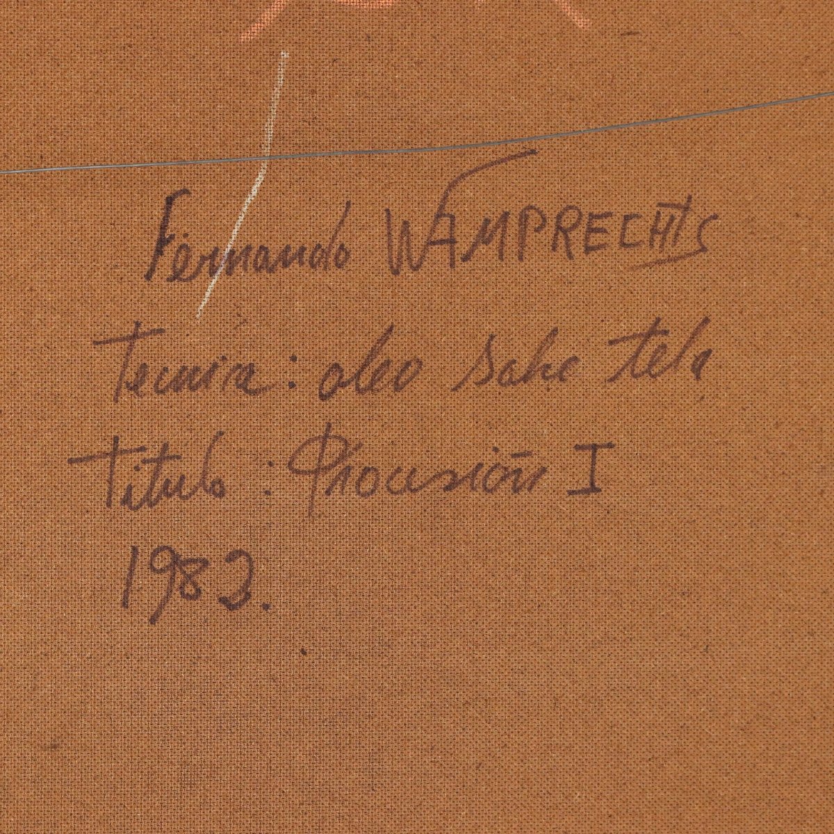 Tableau Contemporain Fernando Wamprechts Procession I, 1982-photo-6