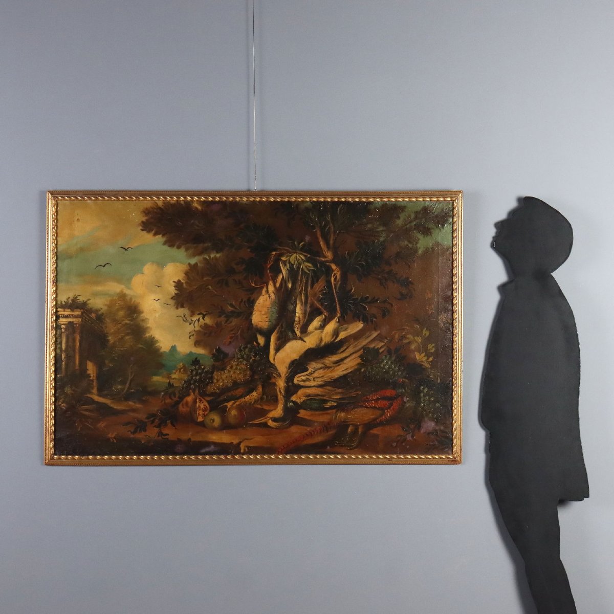 Modern Painting Composition With Game Oil On Canvas XX Century-photo-2