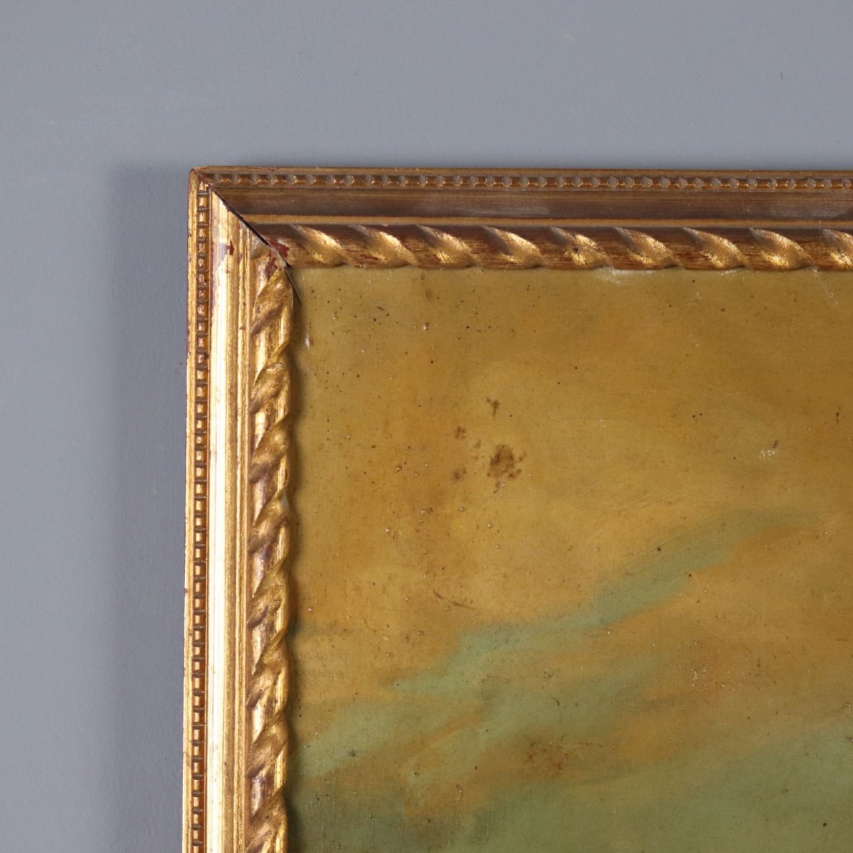 Modern Painting Composition With Game Oil On Canvas XX Century-photo-6