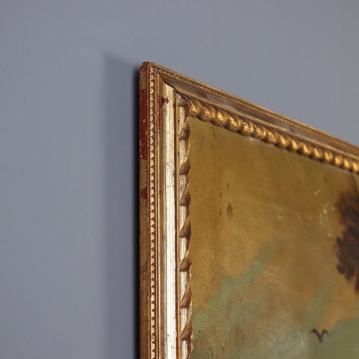 Modern Painting Composition With Game Oil On Canvas XX Century-photo-7