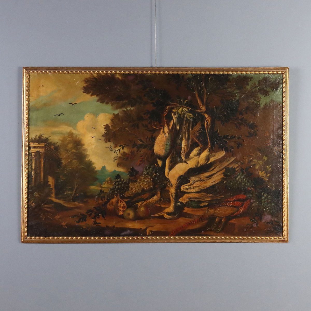 Modern Painting Composition With Game Oil On Canvas XX Century