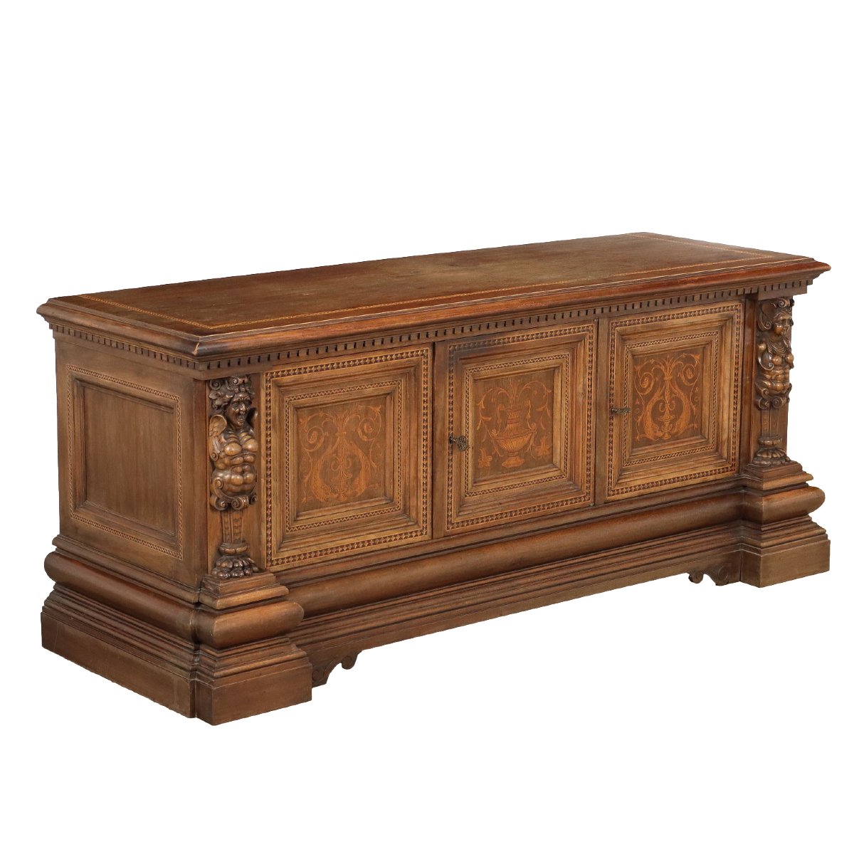 Meuble Néo-Renaissance Ancien Noyer Italie du XXe Siècle