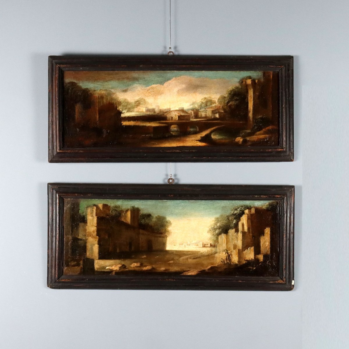 Tableaux Anciens Paysages Huile sur Toile Italie du XVIIIe Siècle