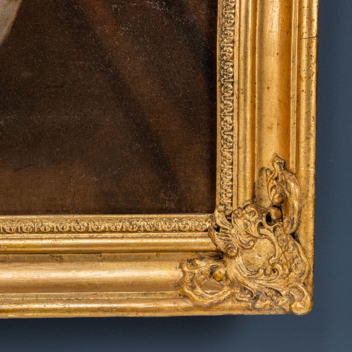 Antique Painting Signed Girolamo Forabosco Jefte And His Daughter-photo-3