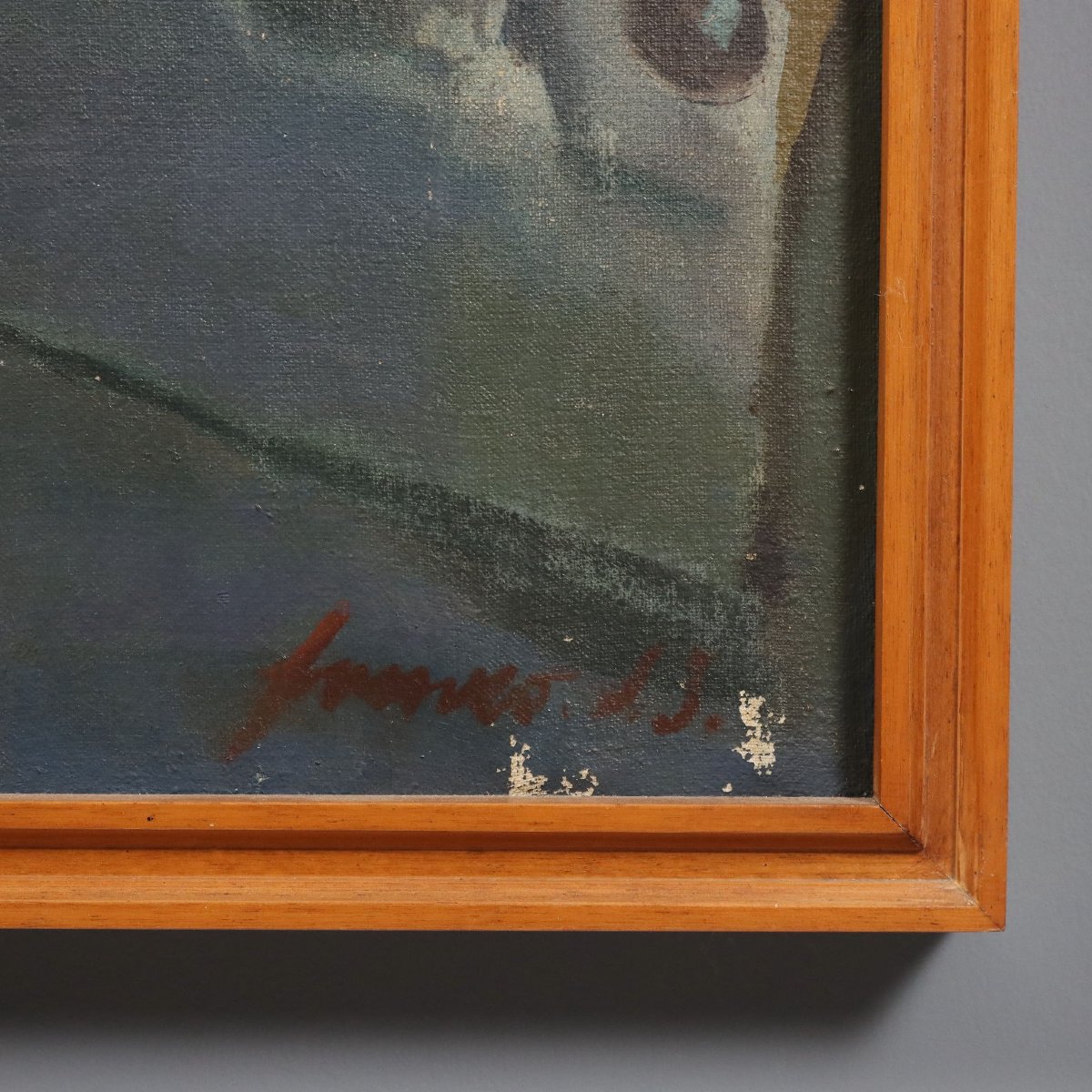 Tableau Moderne Signé Mario Venzo Sujét Sacré Huile sur Toile 1950-photo-6