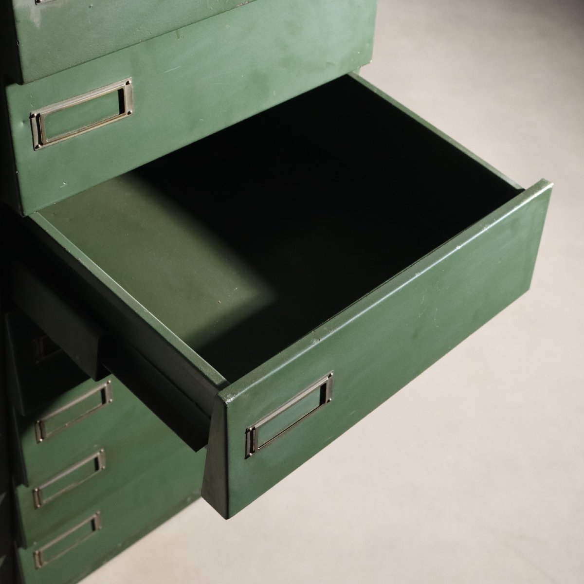 Commode Industrielle Vintage Métal 10 Tiroirs Italie Années 1960 Originale-photo-1