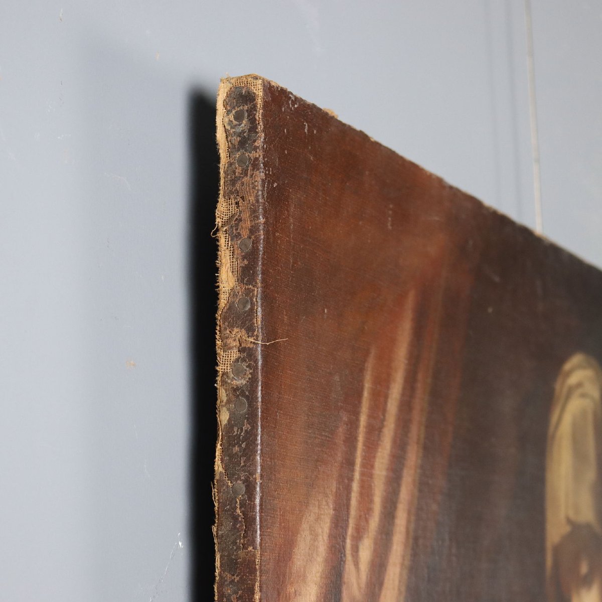 Tableau Ancien Vièrge Marie Copie par Guido Reni XVIIIe Siècle-photo-4