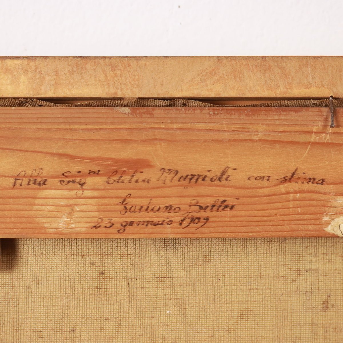 Tableau Ancien Scène d'Interieur Huile sur Toile XIXe Siècle Original-photo-7