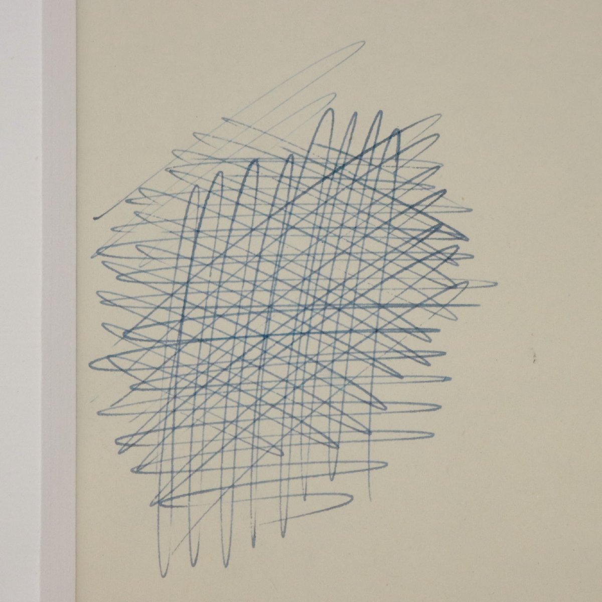 Pen Drawing By Mario Tozzi Figure In Rest 1969 With Authentication Framed-photo-4