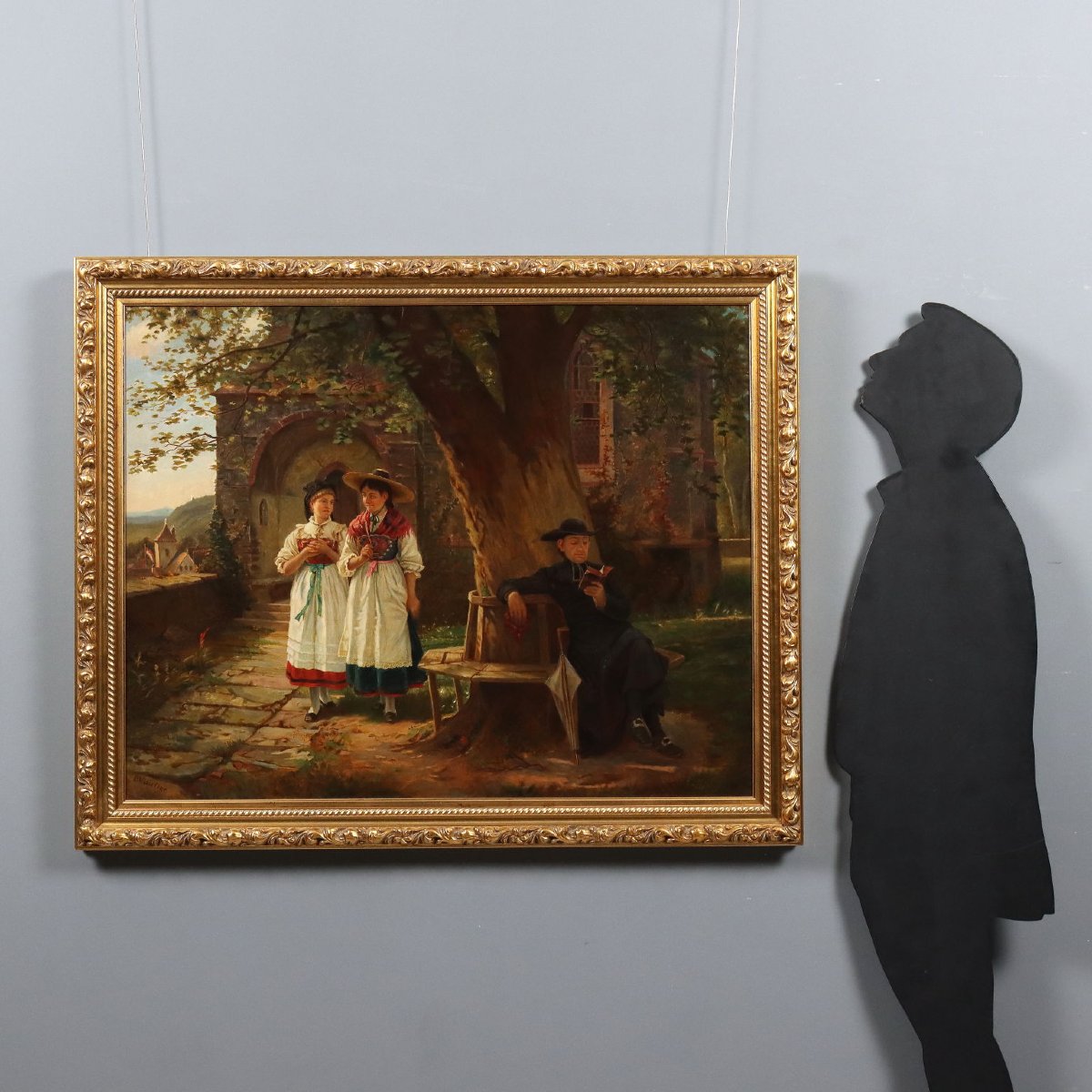 Tableau Ancien Copie par Benjamin Vautier L'Aveu Involontaire Original-photo-2