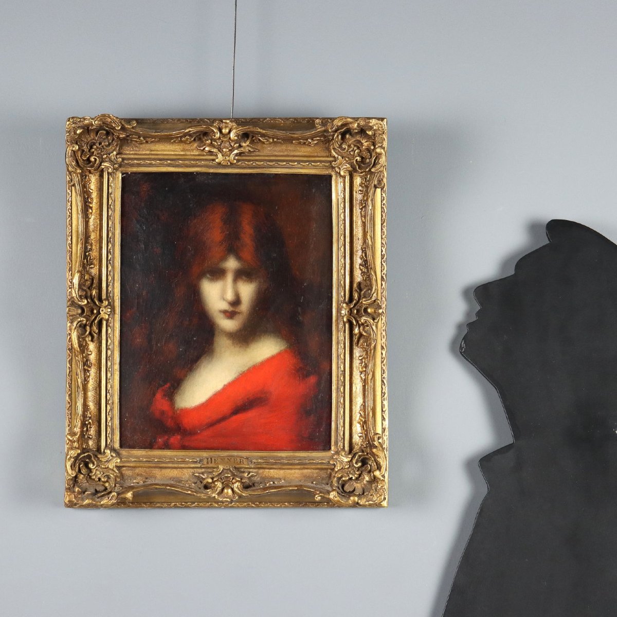 Tableau Ancien Attribué à Jean-Jacques Henner France XIXe Siècle Original-photo-2