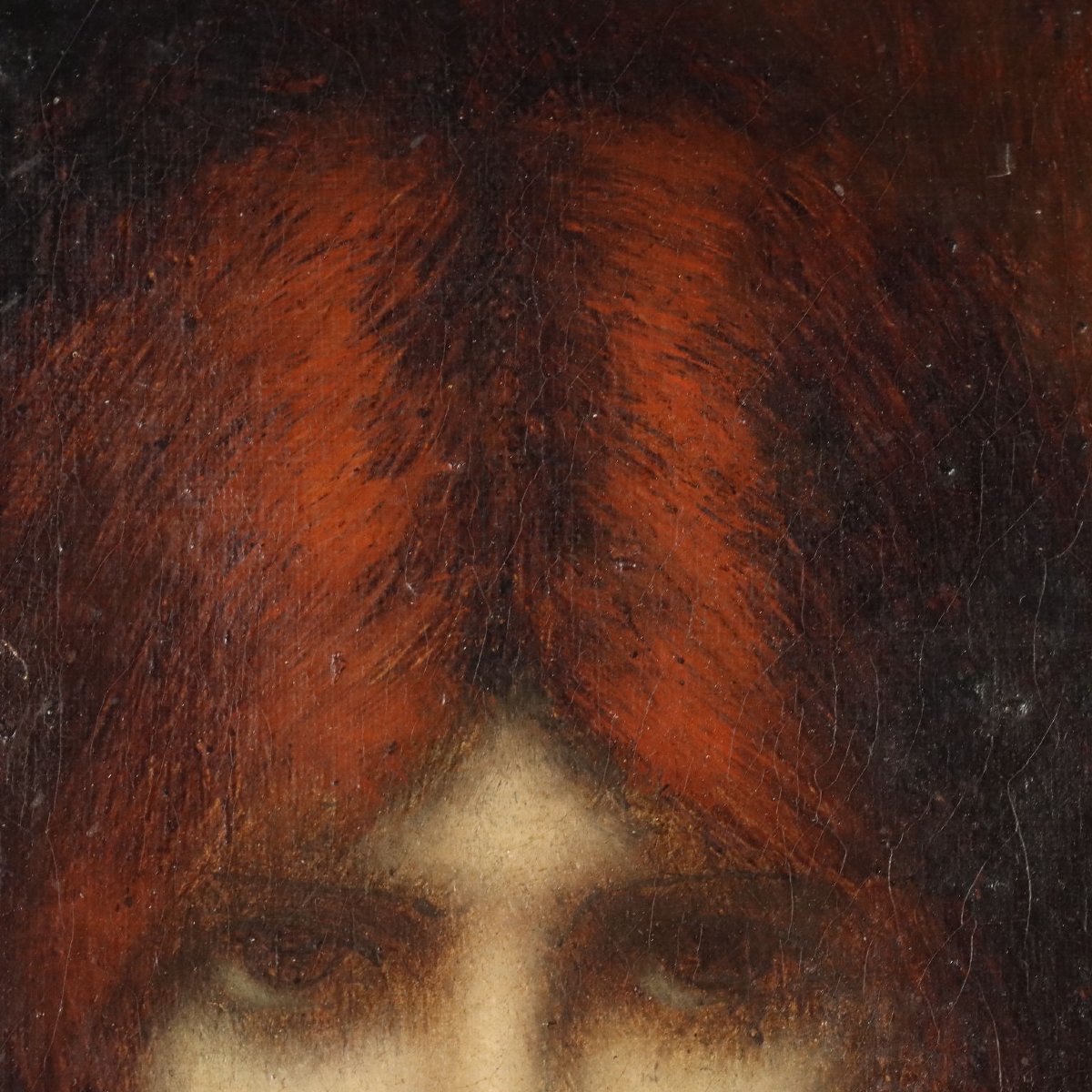 Tableau Ancien Attribué à Jean-Jacques Henner France XIXe Siècle Original-photo-1