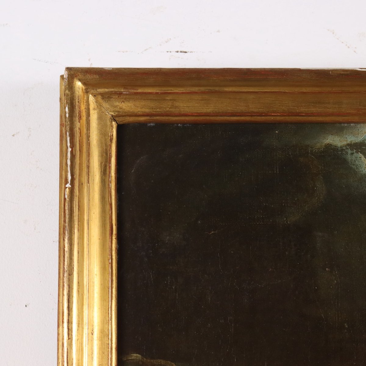 Tableau Ancien Huile sur Toile École de France du XVIIIe Siècle Original-photo-6
