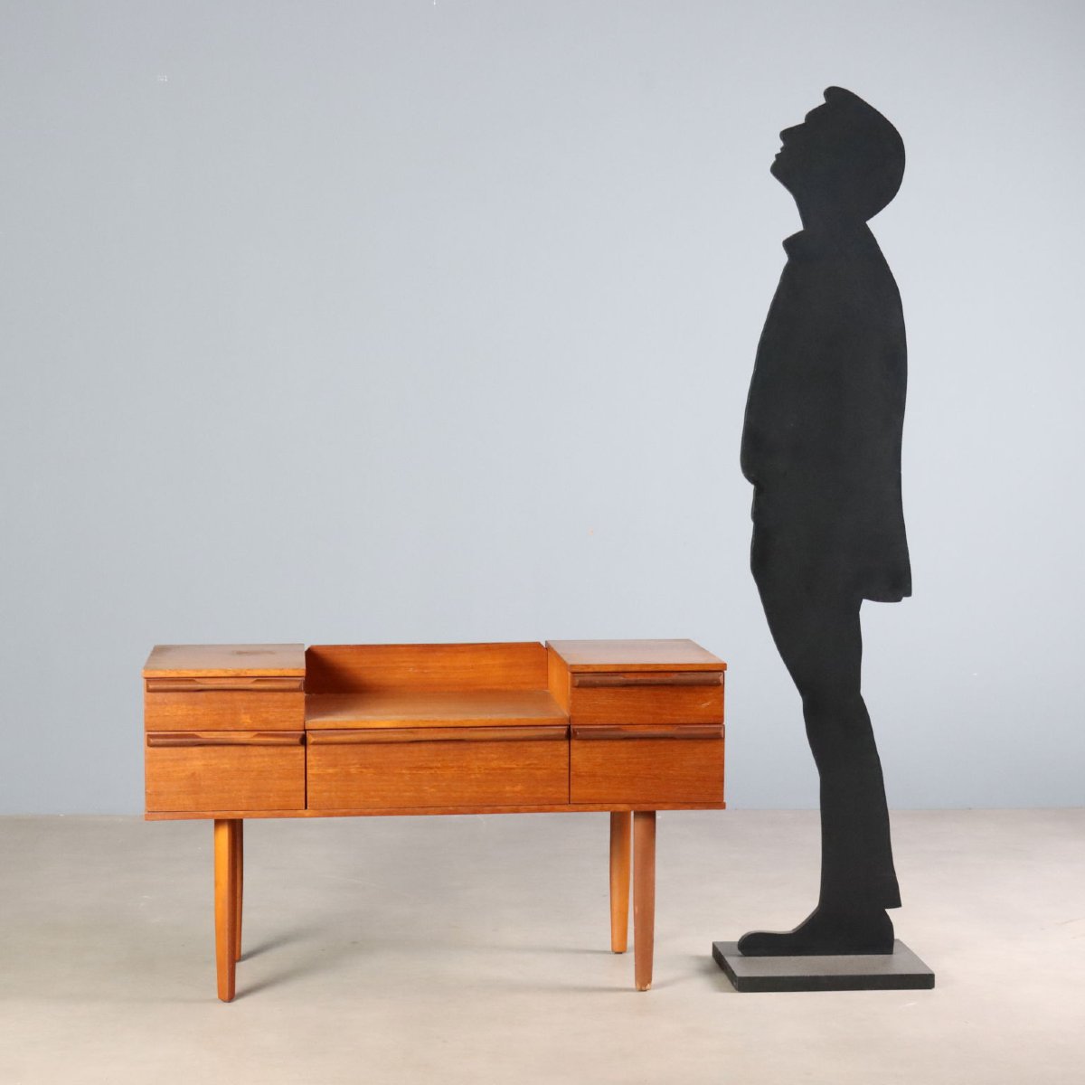 Coiffeuse Vintage Teck avec Tiroirs Design Angleterre Années 1960 Originale-photo-2