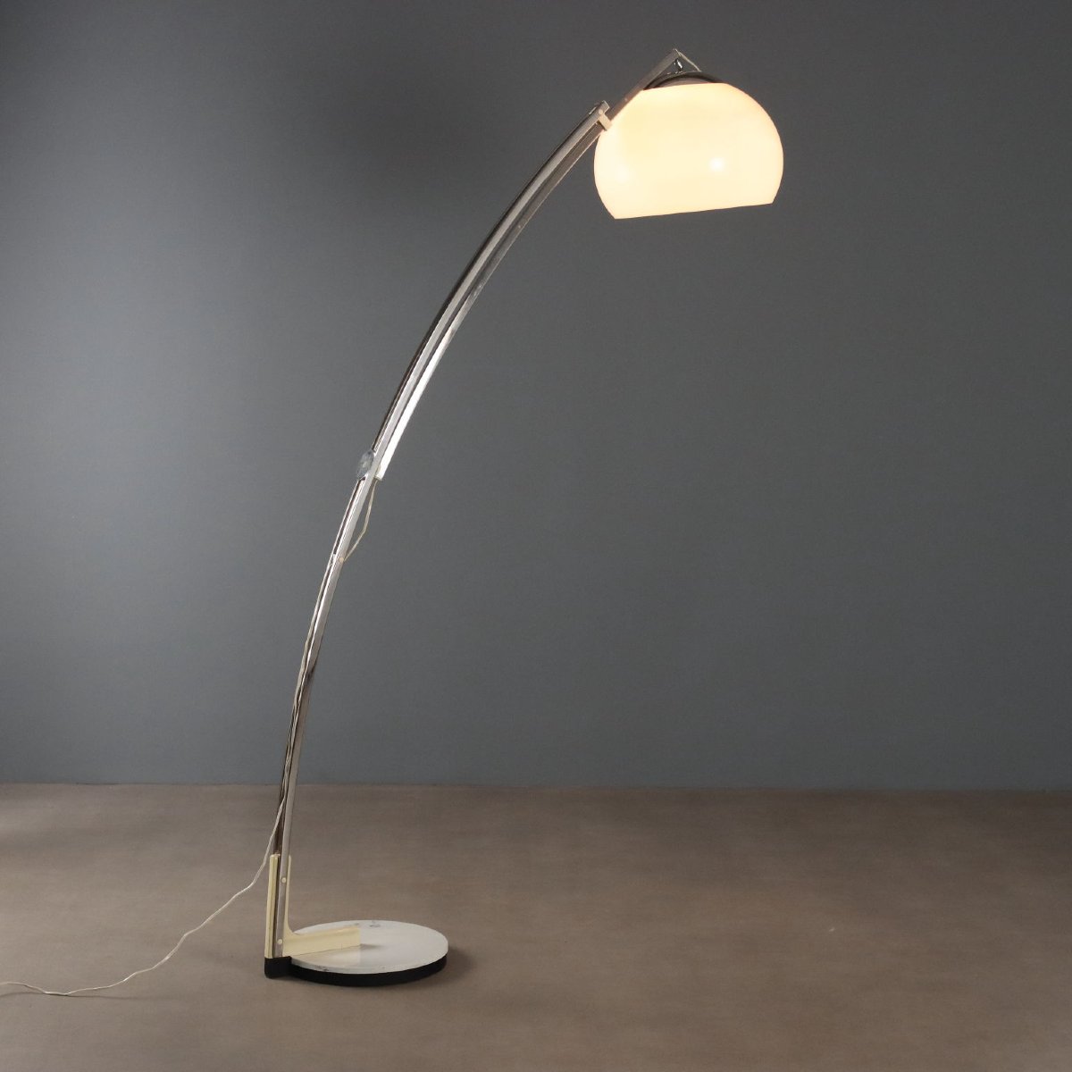 Vintage Floor Lamp Aluminium Plastic Design 1970s Original