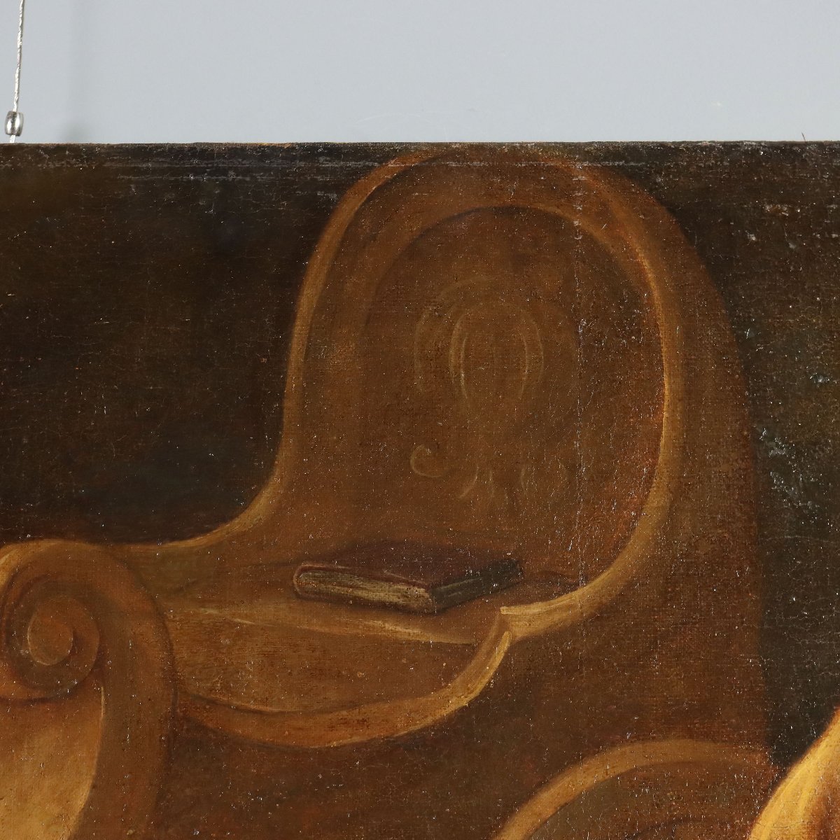 Tableau Ancien Le Baptême de l'Eunuque Huile sur Toile XVIIe Siècle-photo-7