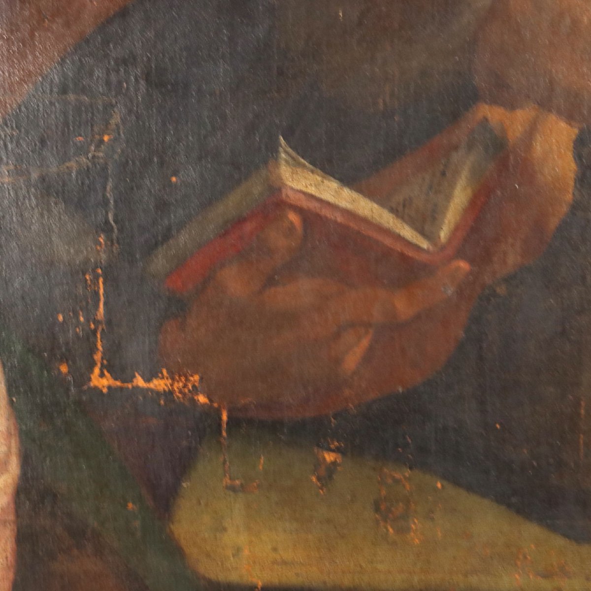 The Holy Family Antique Painting Oil On Canvas Northern Europe-photo-4