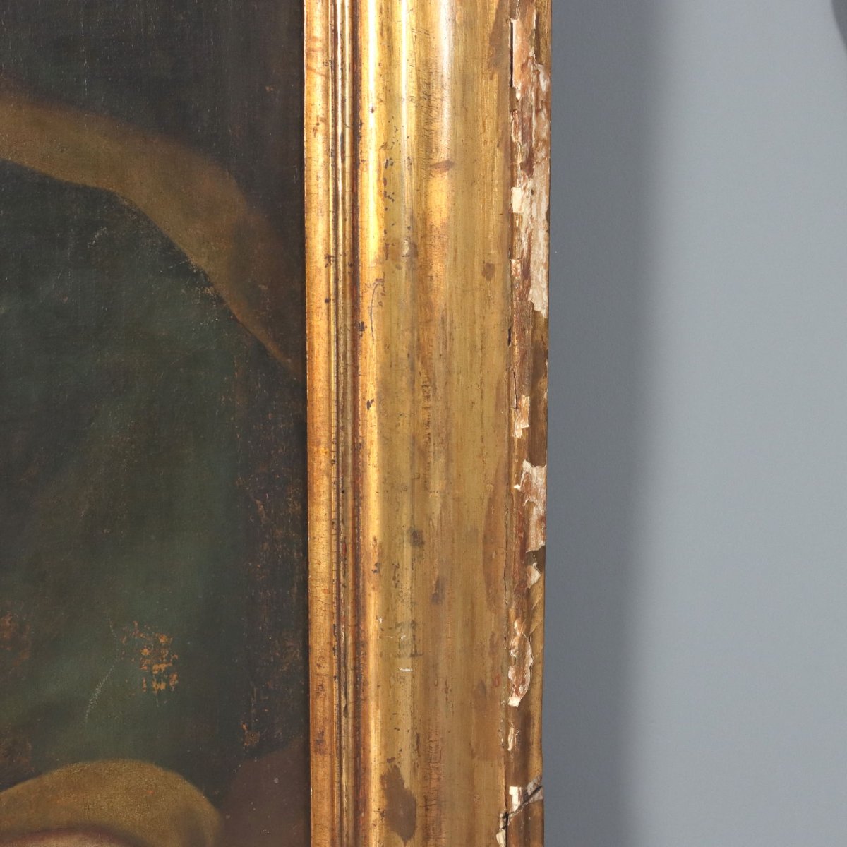 The Holy Family Antique Painting Oil On Canvas Northern Europe-photo-7