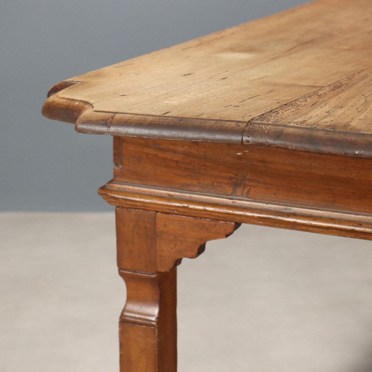 Table Ancienne Noyer avec Tiroirs Italie Début du XIXe Siècle-photo-3