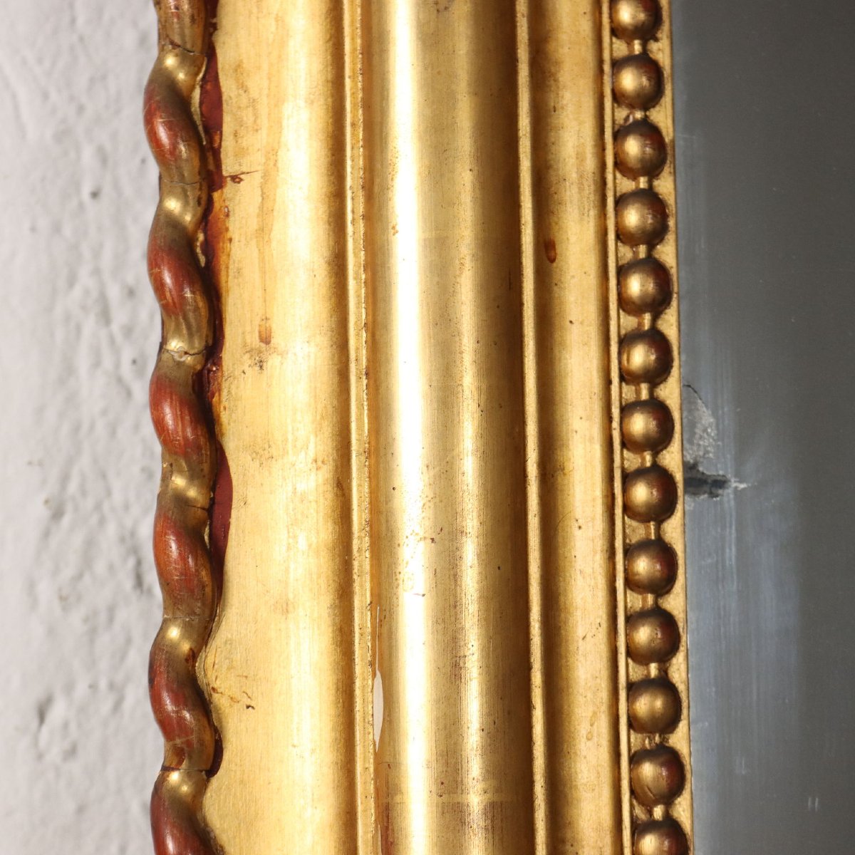 Antique Eclectic Mirror Gilded Wood Italy XIX Century-photo-2