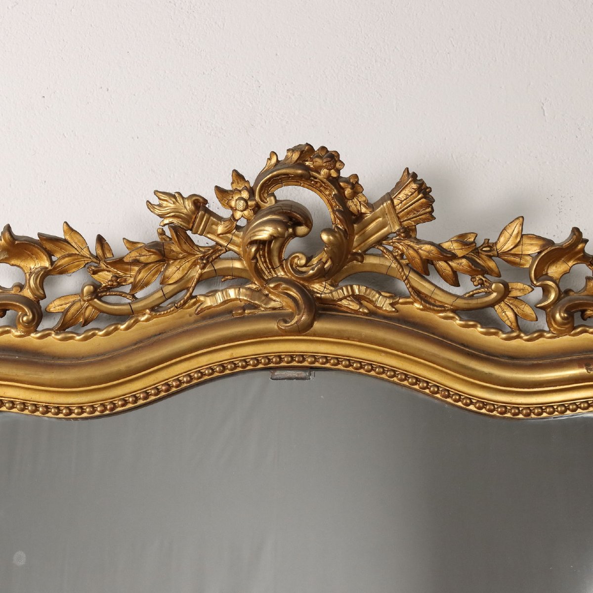 Antique Eclectic Mirror Gilded Wood Italy XIX Century-photo-4