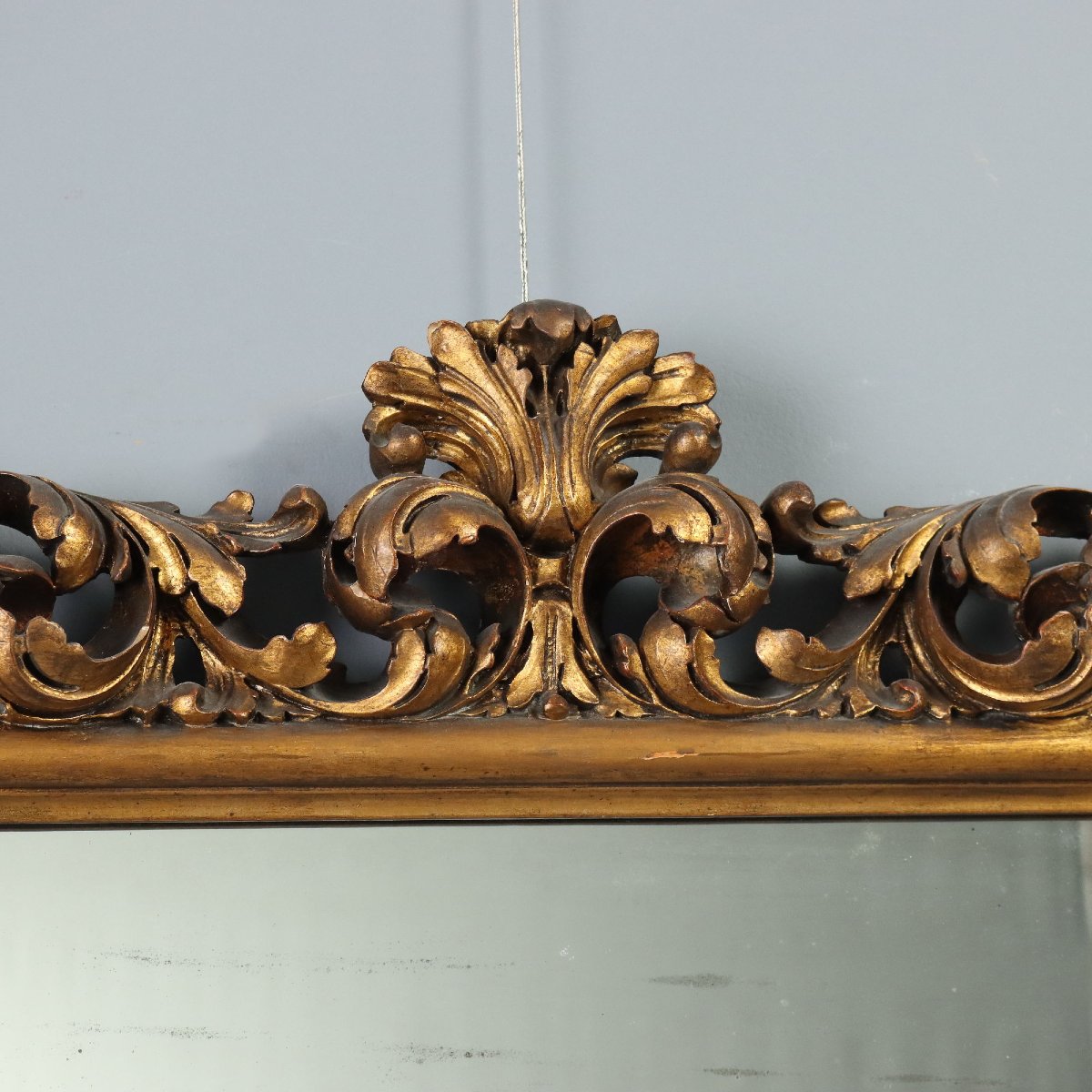 Miroir Style Baroque en Bois Doré Italie du XXe siècle-photo-1