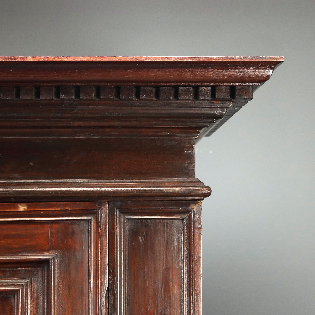 Armoire Style Baroque en Hêtre Teinté Noyer Italie, fin du XIXe siècle-photo-7