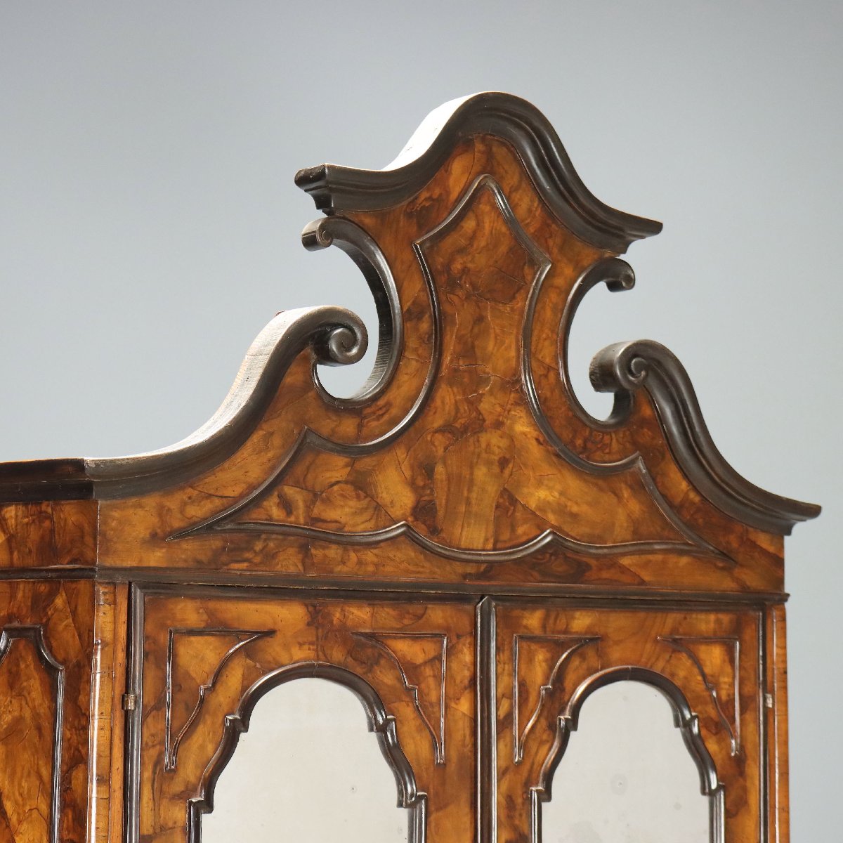 Trumeau Lombard de Style - Noyer et Ronce de Noyer-photo-8