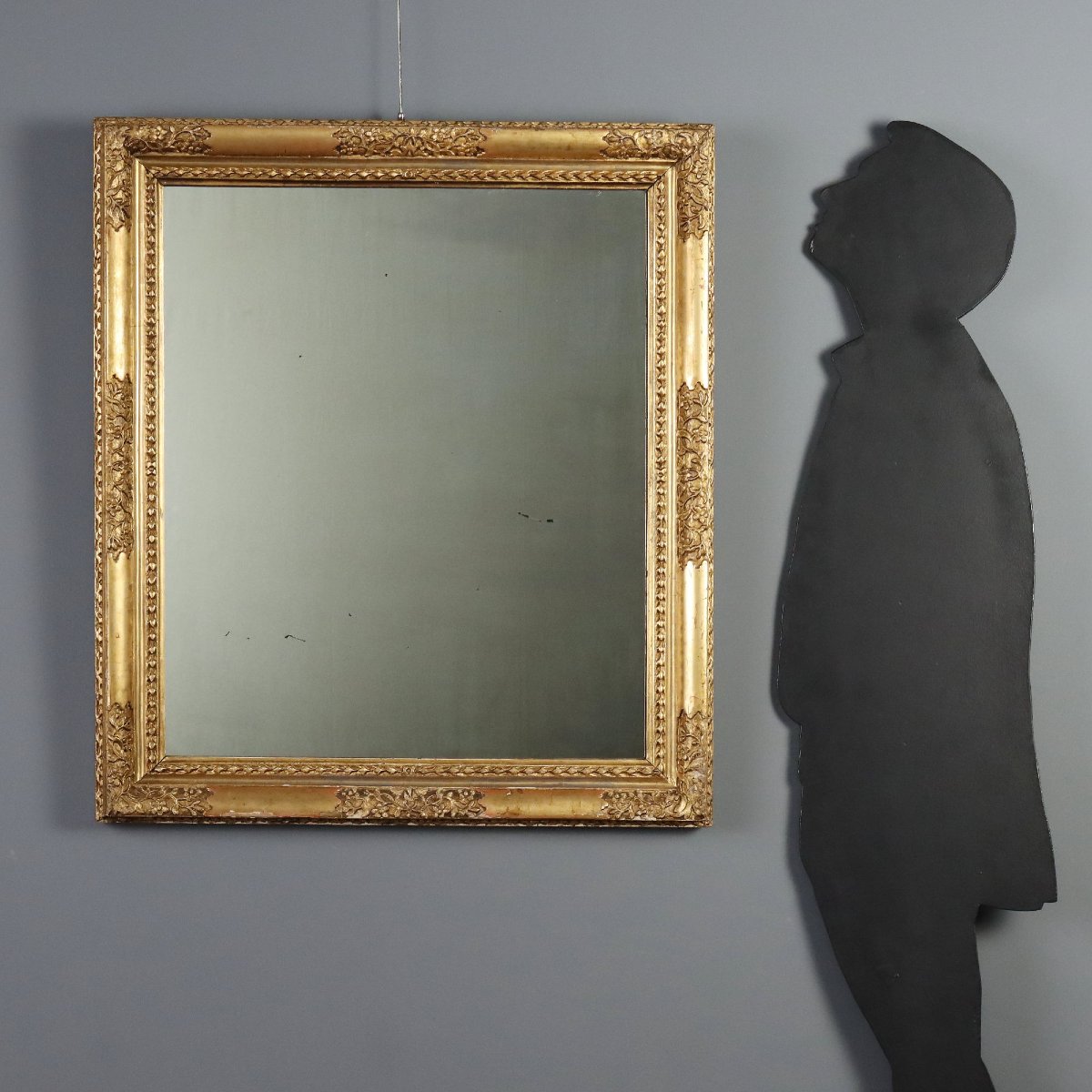 19th-century Carved And Gilded Wooden Mirror, Italy, Mid-19th Century-photo-2