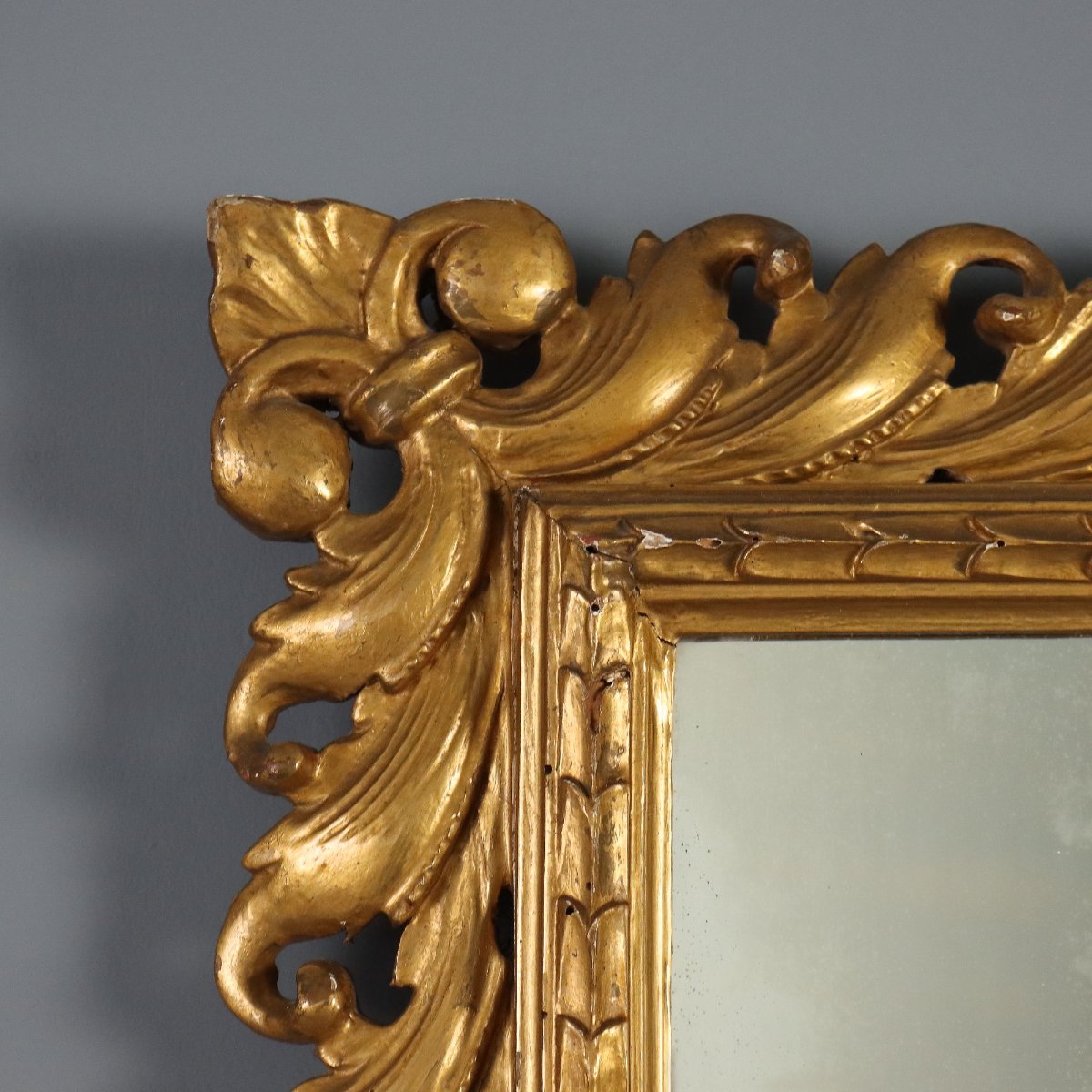 Miroir Éclectique en Bois Sculpté et Doré  Italie, dernier quart du XXe siècle-photo-4