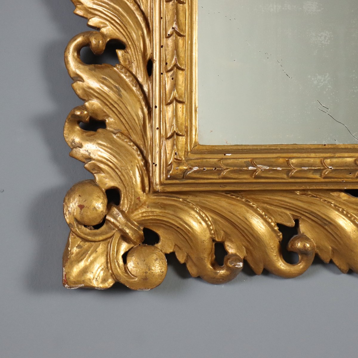 Miroir Éclectique en Bois Sculpté et Doré  Italie, dernier quart du XXe siècle-photo-1