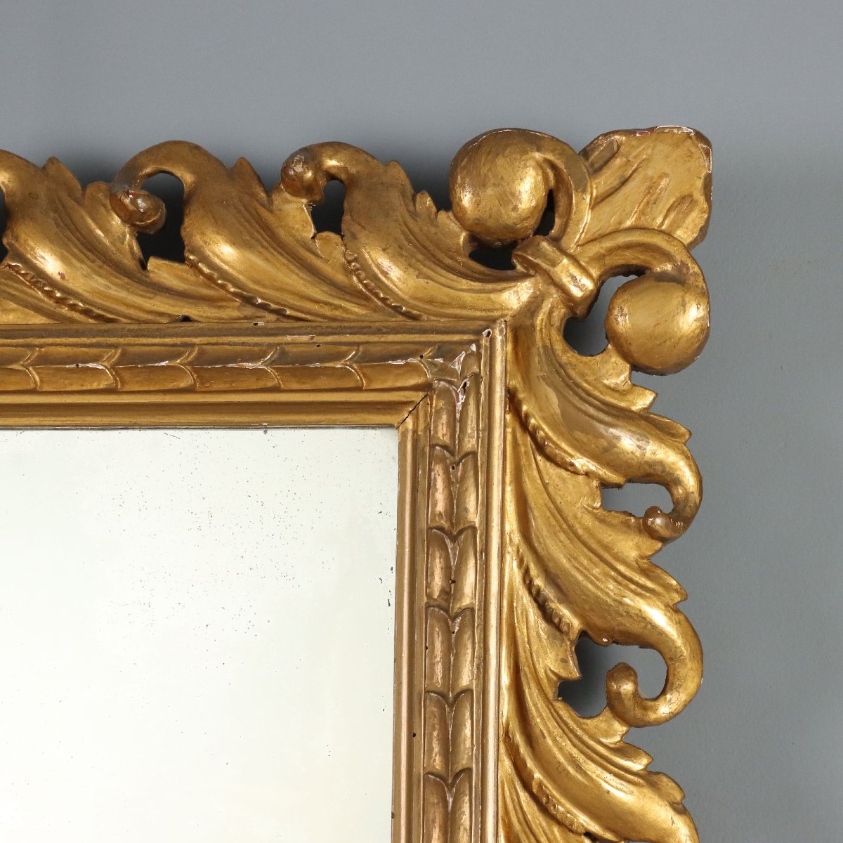Miroir Éclectique en Bois Sculpté et Doré  Italie, dernier quart du XXe siècle-photo-4