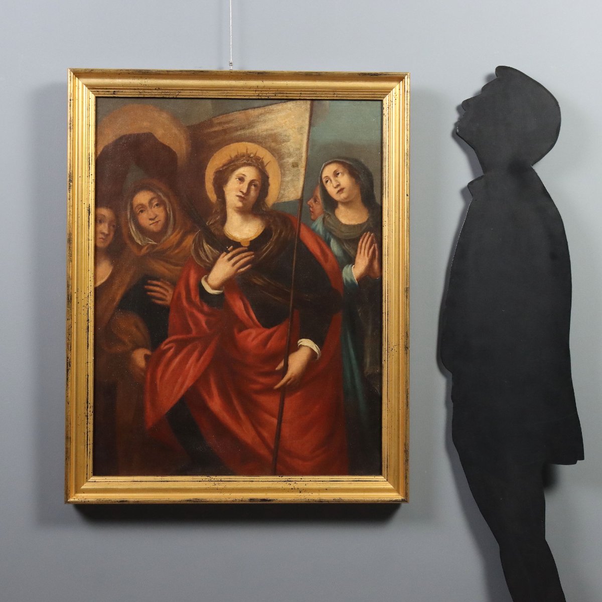 Tableau Ancien Sujét Sacré Huile sur Toile Italie XVIIe-XVIIIe Siècle-photo-2