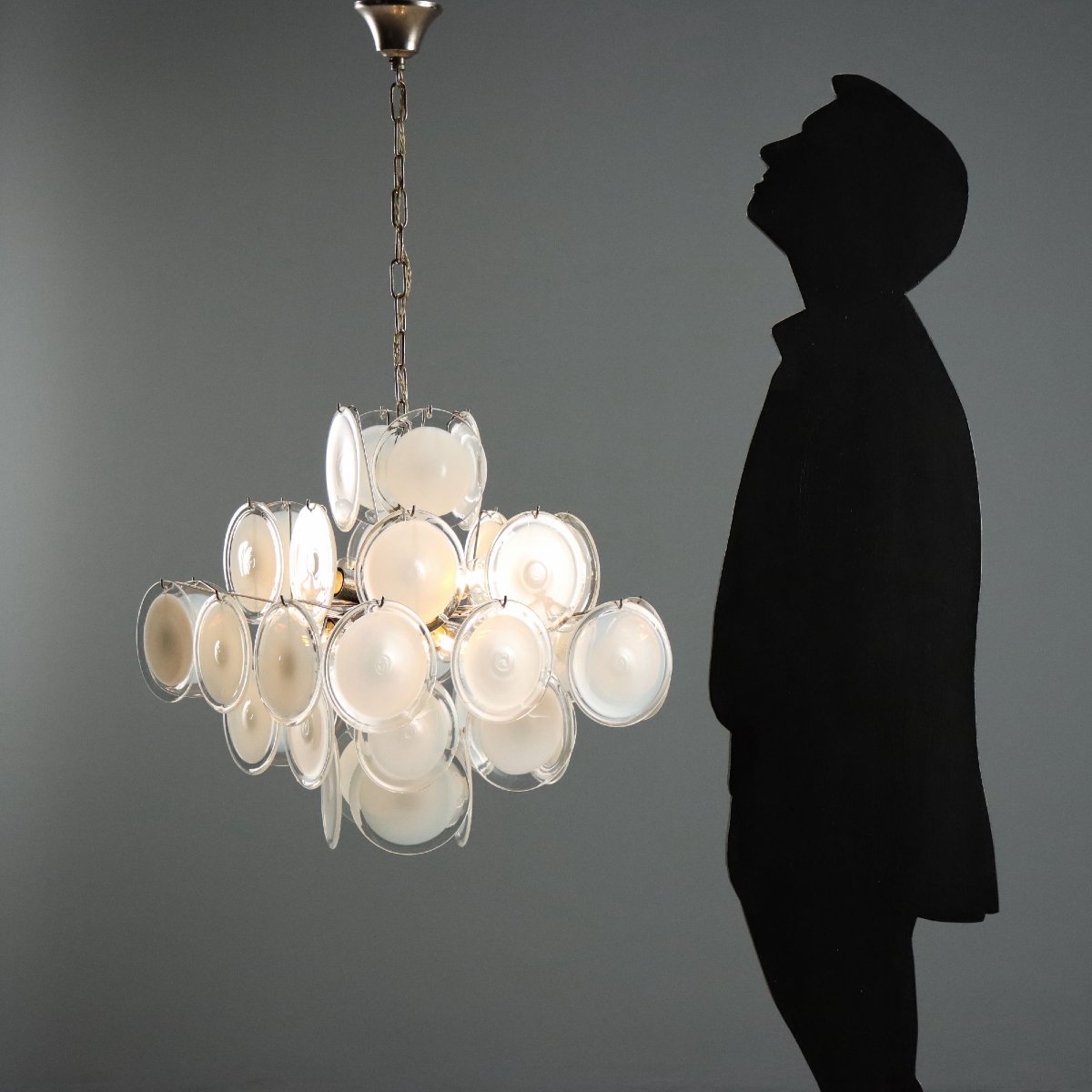 Vintage Ceiling Lamp Murano Glass Design Italy 1970s Original-photo-2