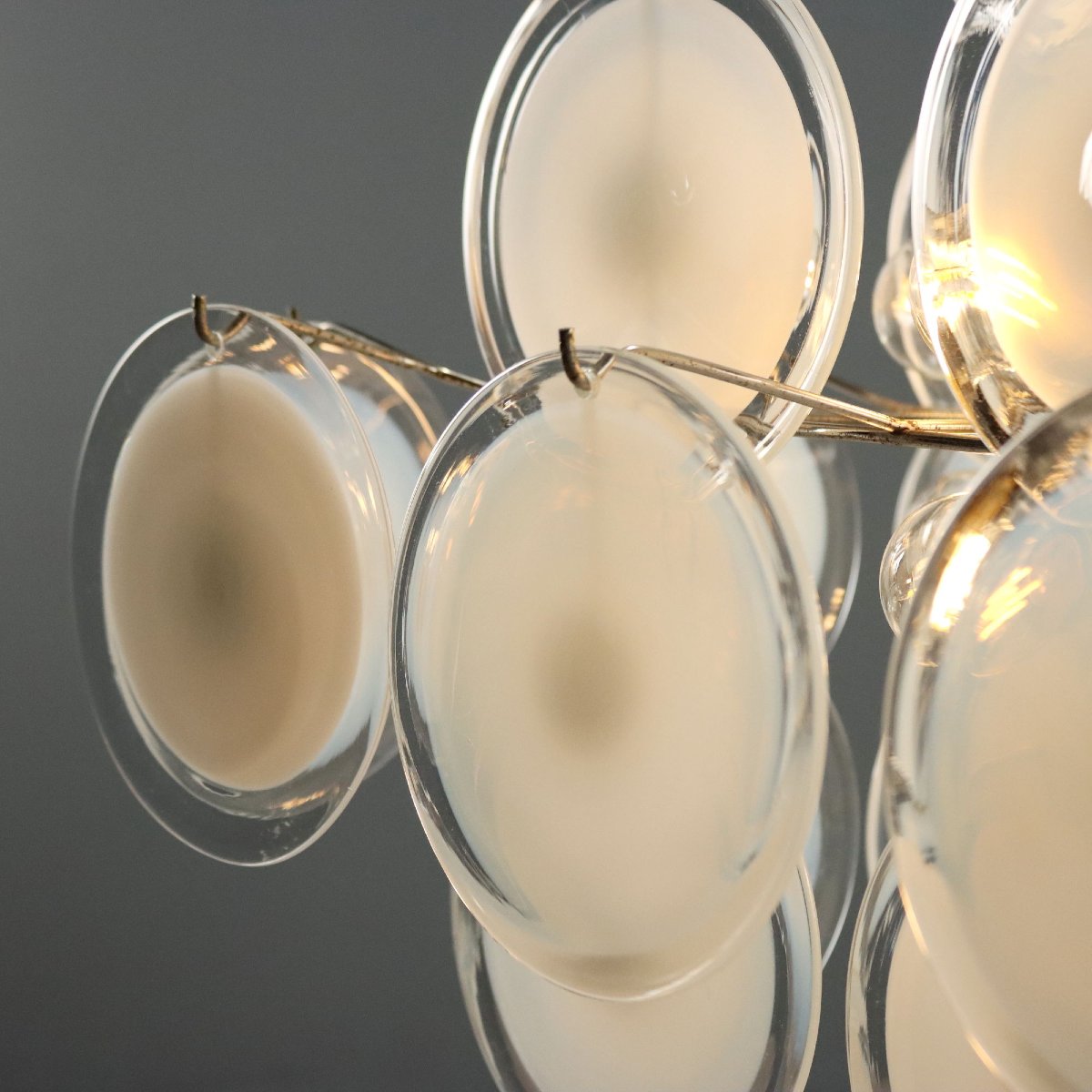 Vintage Ceiling Lamp Murano Glass Design Italy 1970s Original-photo-4