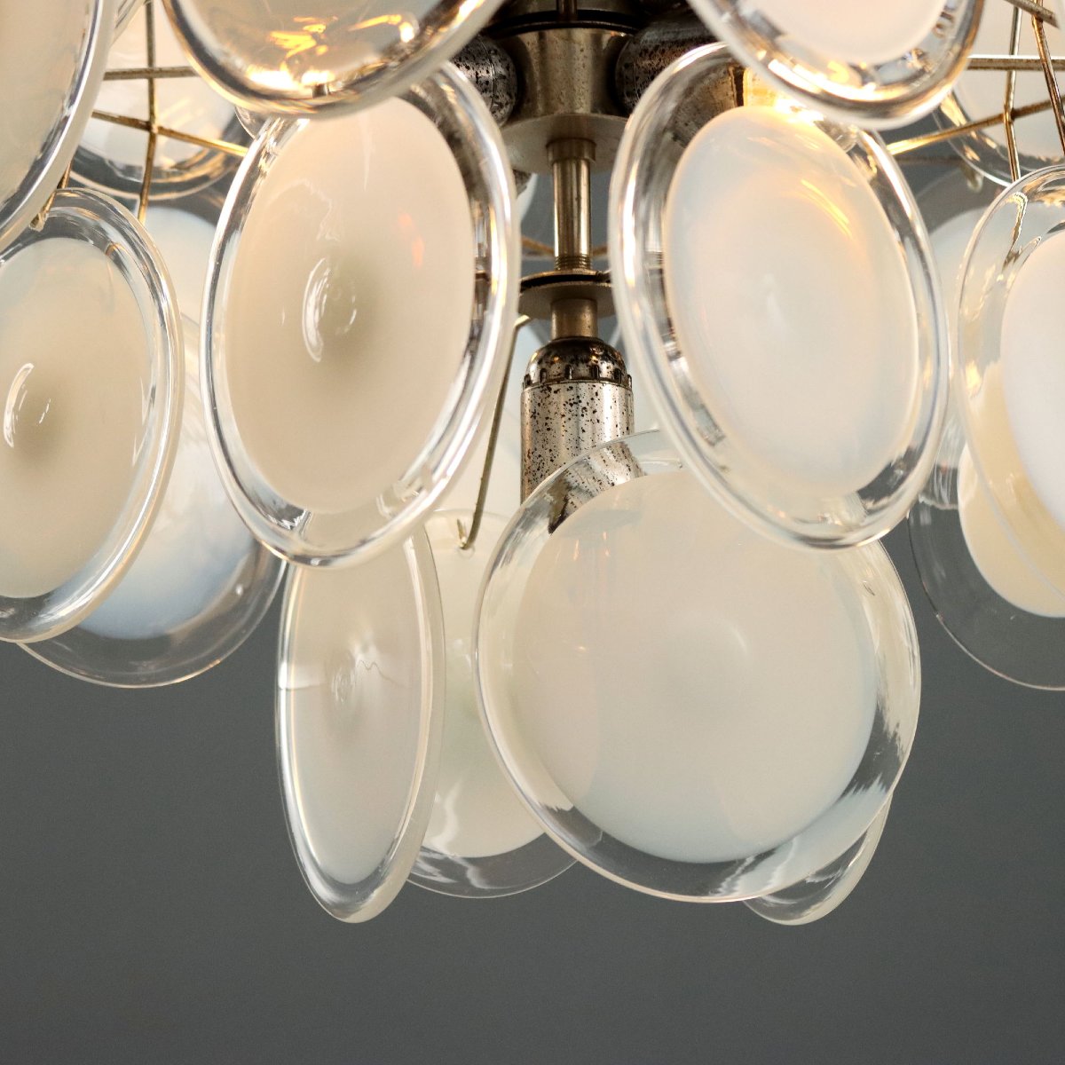 Vintage Ceiling Lamp Murano Glass Design Italy 1970s Original-photo-1
