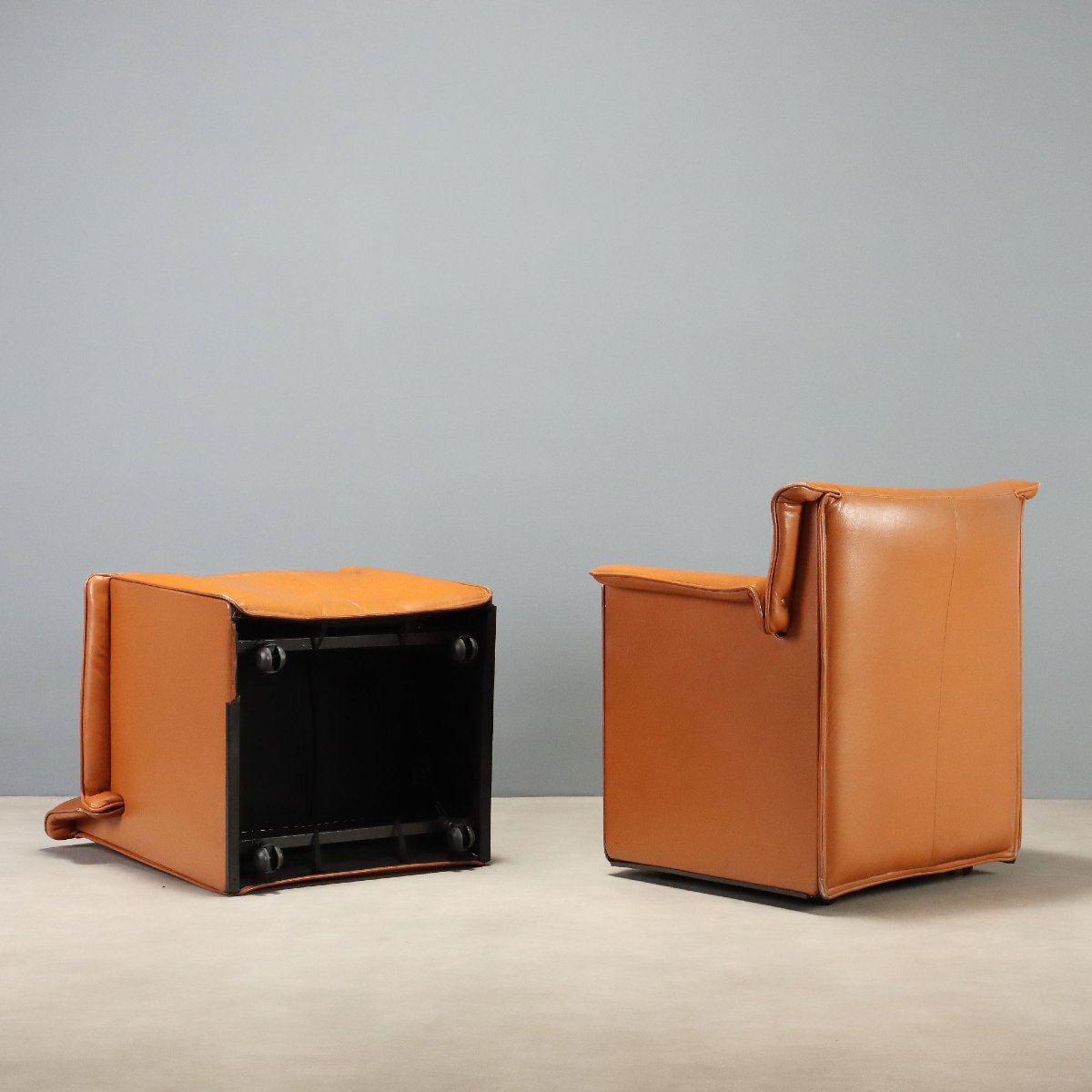 Fauteuils B&B Lauriantetta Vintage Design Afra et Tobia Scarpa Années 80-photo-3