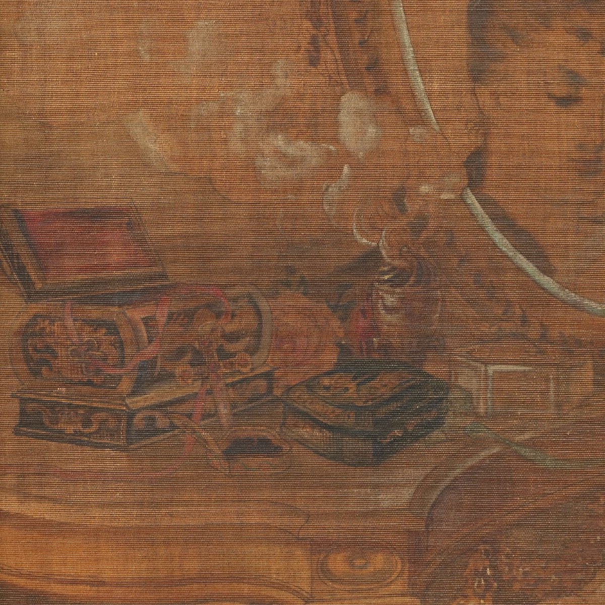 Tapisserie Ancienne Lecture de la Lettre Italie du XIXe Siècle Encadré-photo-4