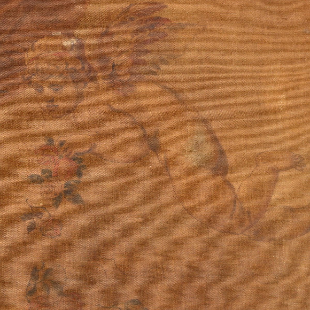 Tapisserie Ancienne Lecture de la Lettre Italie du XIXe Siècle Encadré-photo-1