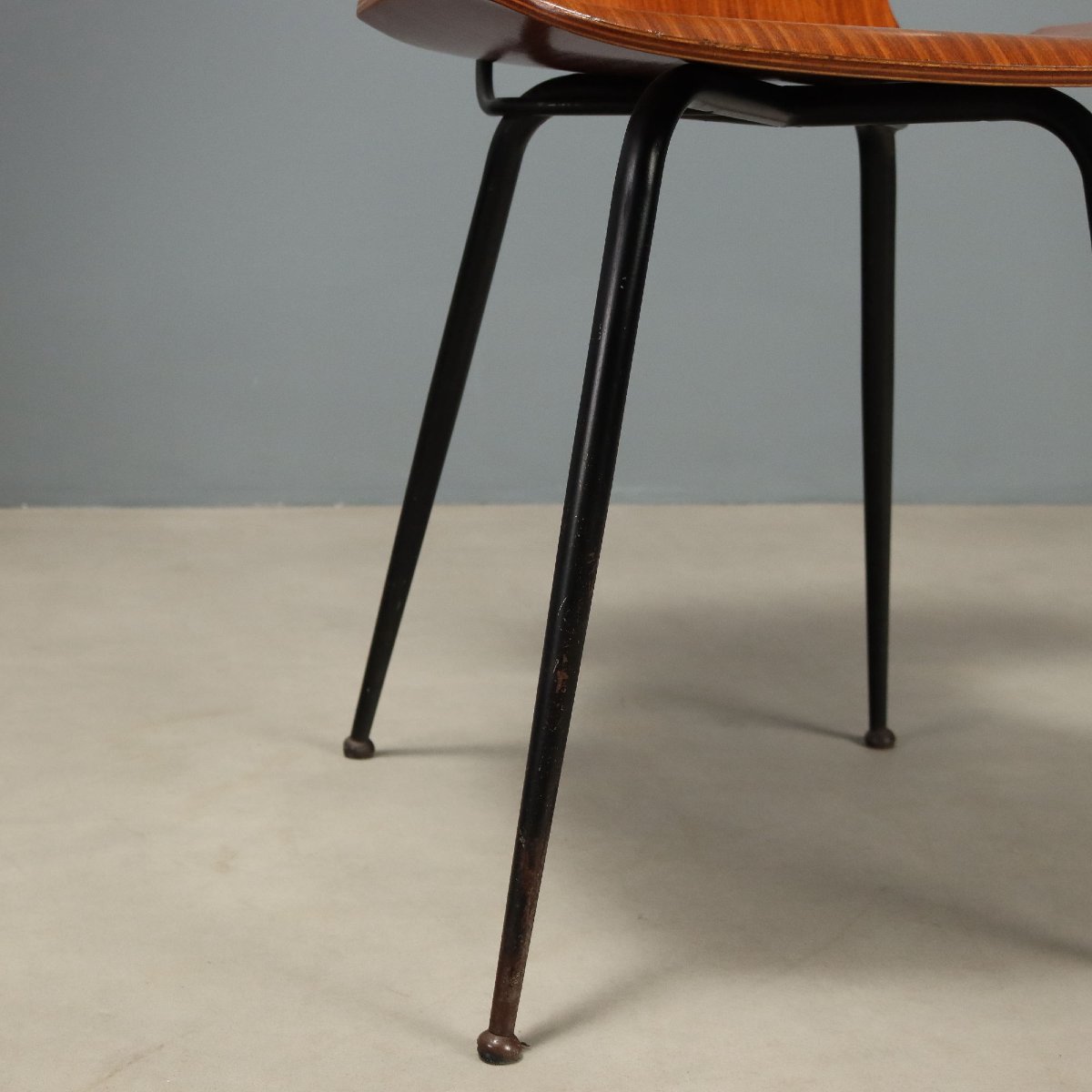 Vintage Chairs Plywood Metal Design Italy 1960s Originals-photo-1