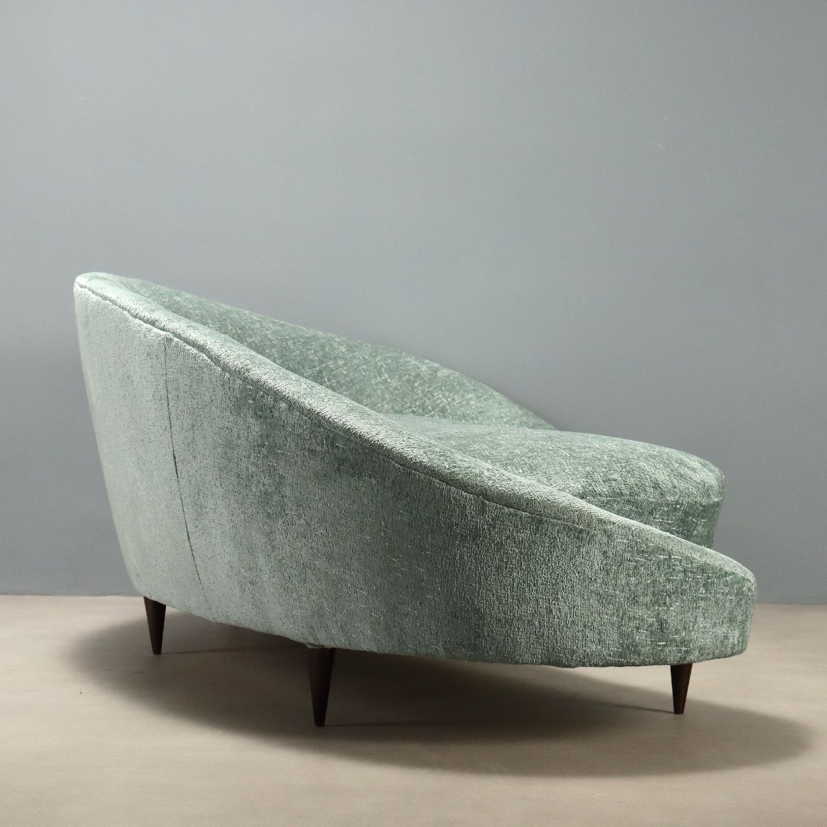 Vintage Sofa Fabric Beech Design Italy 1950s Original-photo-4
