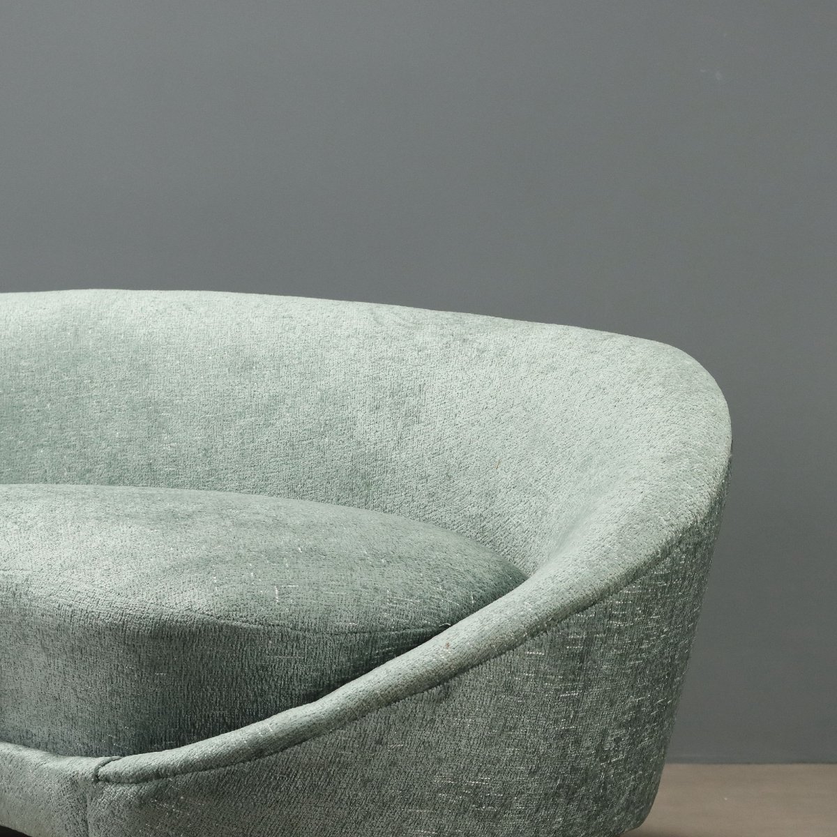 Vintage Sofa Fabric Beech Design Italy 1950s Original-photo-5