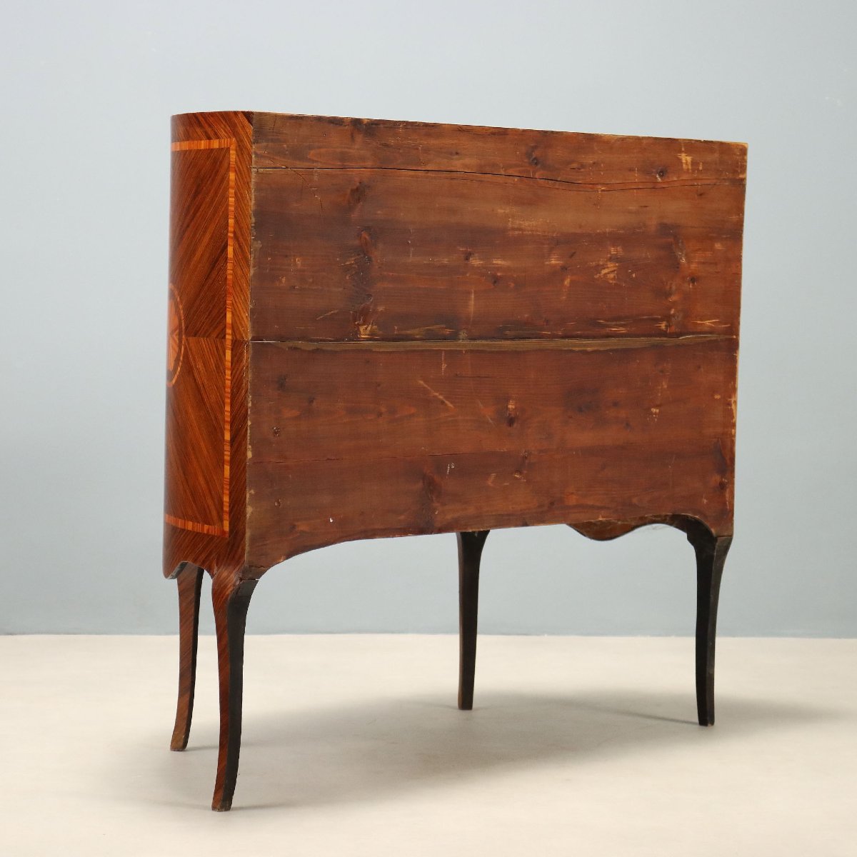 Commode Demi Lune Sicilienne en Palissandre et Bois de Rose début du XXe siècle-photo-7