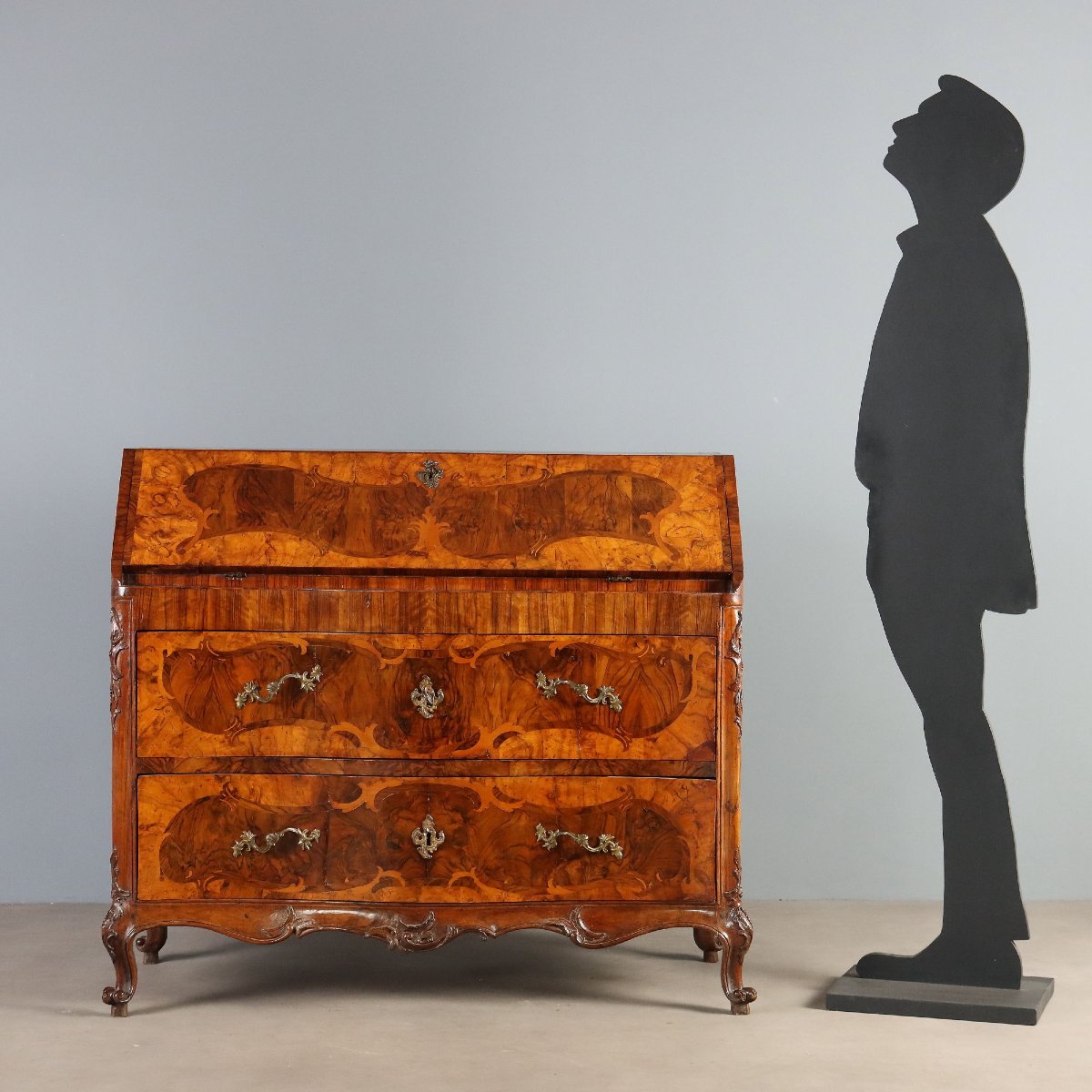 18th-century Walnut And Piacenza Walnut Burl Tray-photo-2