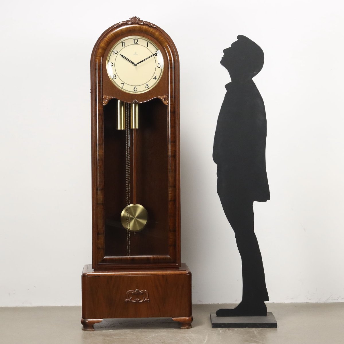 Art Deco-style Oak Pendulum Clock - Germany, Early 1900s; Germany, Early 20th Century-photo-2