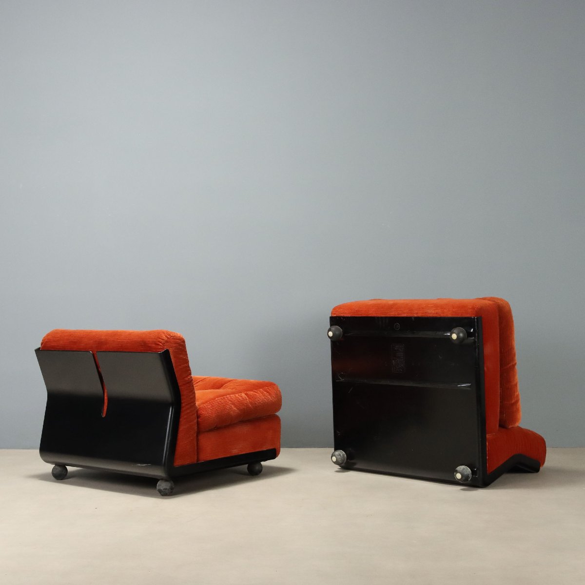C&b Amanta Armchairs Vintage Design Mario Bellini Italy 1960s-photo-4