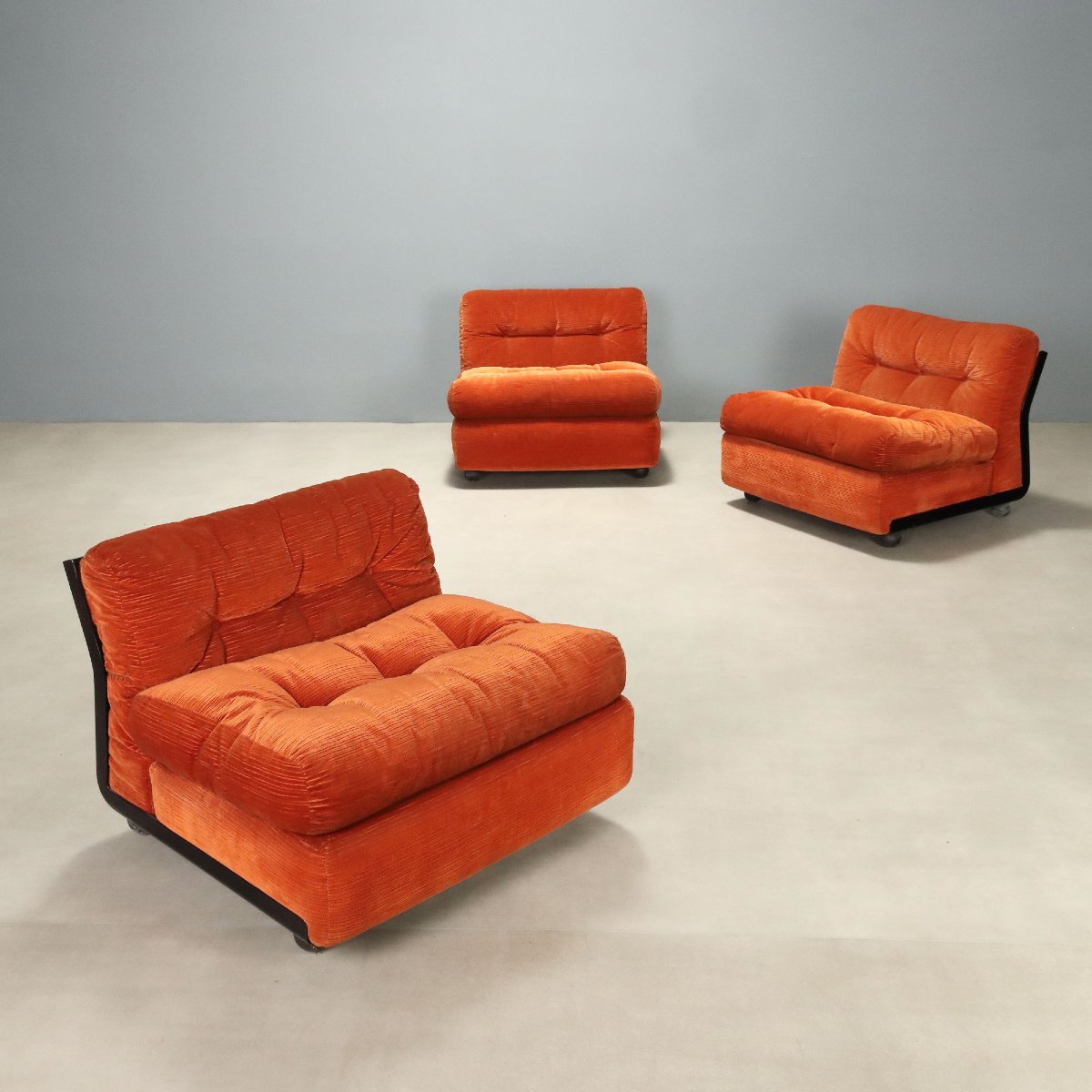 C&b Amanta Armchairs Vintage Design Mario Bellini Italy 1960s