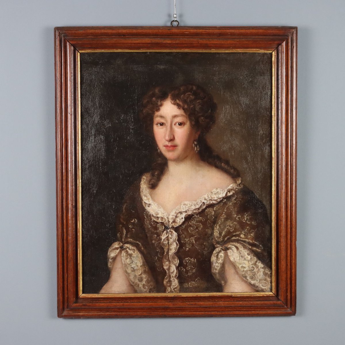 Antique Painting Female Portrait In The Style Of Jakob Ferdinand Voet