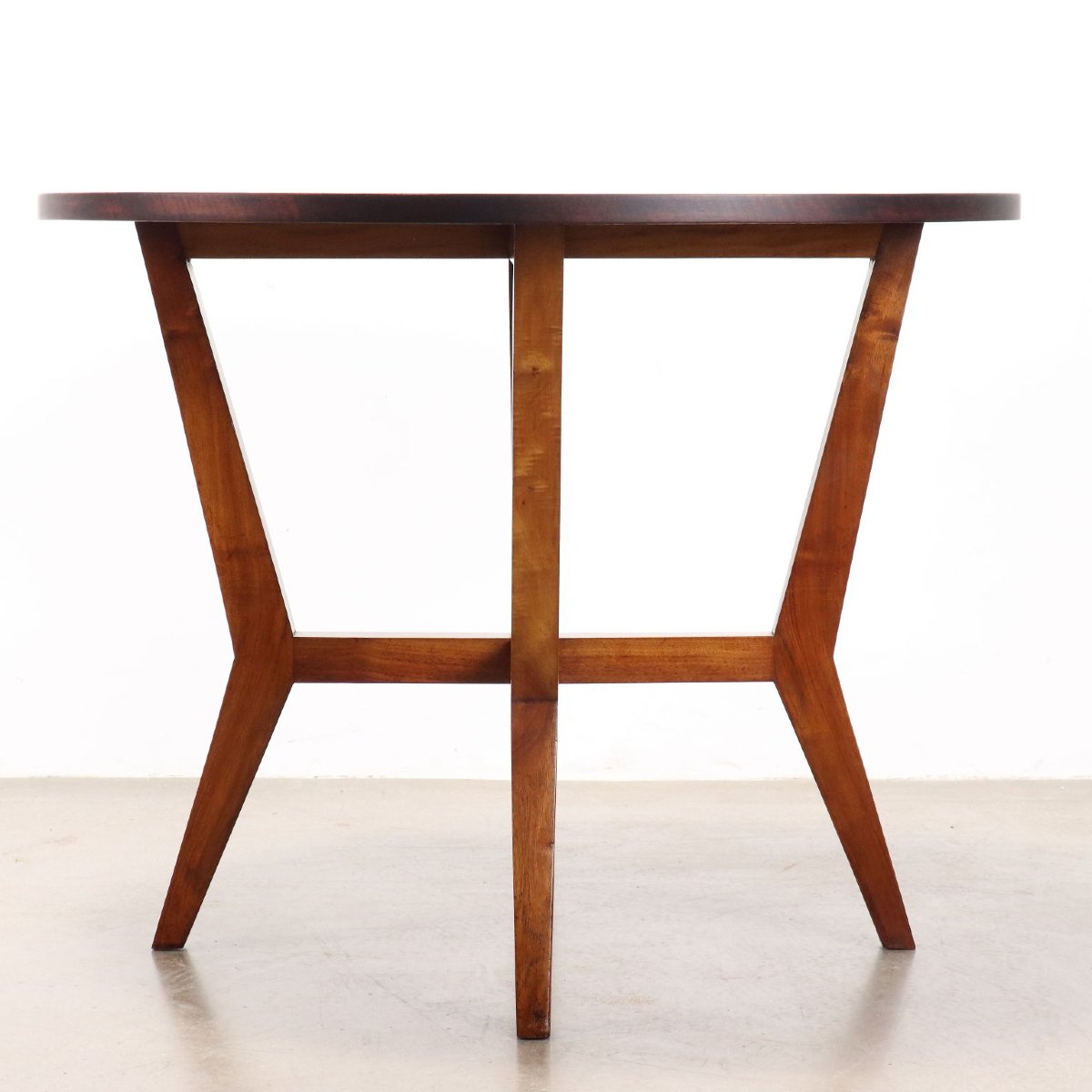 Vintage Table Prisma Collection Ash Veneer Italy 1950s-photo-4