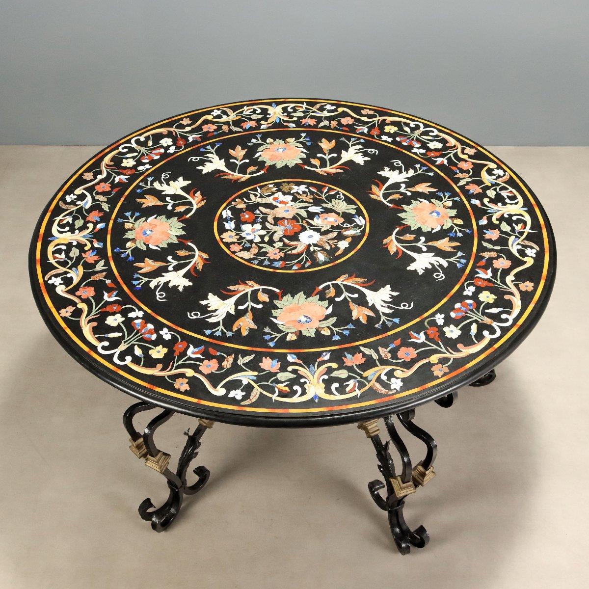 Wrought-iron Table With Mosaic Top - Italy, 20th Century; Italy, Second Half Of The 20th Century-photo-3